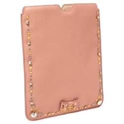 Miu Miu Pink Leather Studded iPad Case