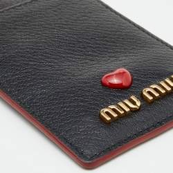Miu Miu Black Leather ID Card Holder
