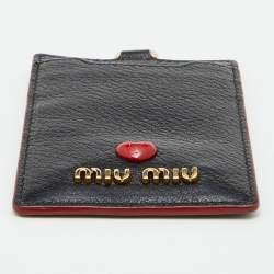 Miu Miu Black Leather ID Card Holder