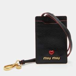 Miu Miu Black Leather ID Card Holder