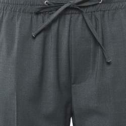 Miu Miu Charcoal Black Wool Blend Trousers S