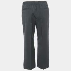 Miu Miu Charcoal Black Wool Blend Trousers S