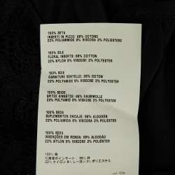 Pre Owned Miu Miu Black Silk Lace Detail Wrap Around Mini Dress XS