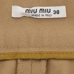 مملوكة مسبقًا Miu Miu Brown Cotton Trouser S
