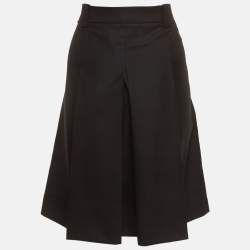 Pre Owned تنورة ميني ميو ميو بيضاء قطنية مثنية للتنس مقاس صغير - سمول