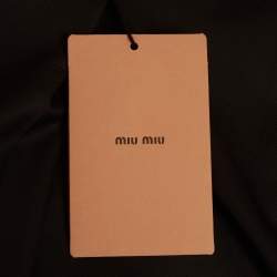 Pre Owned تنورة ميني ميو ميو بيضاء قطنية مثنية للتنس مقاس صغير - سمول