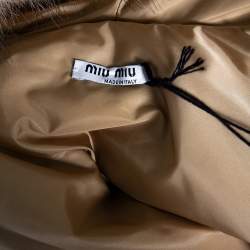 Miu Miu Beige Fur Oversized Aspen Jacket S