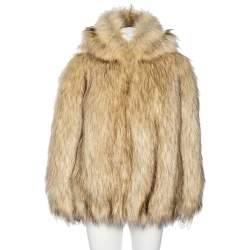 Miu Miu Beige Fur Oversized Aspen Jacket S