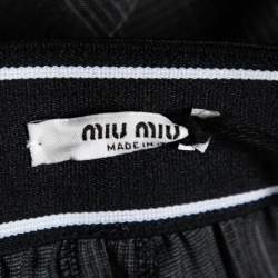 Miu Miu Grey Prince of Wales Check Wool Shorts S