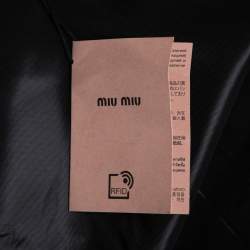 Miu Miu Grey Prince of Wales Check Wool Front Zip Jacket S