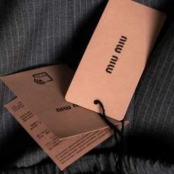 Miu Miu Grey Wool Pantaloni Drawstring Trouser S