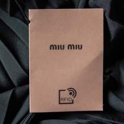 Miu Miu Black Plisse Pleated Crepe Midi Skirt M