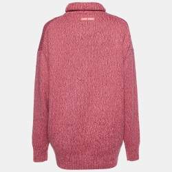 Miu Miu Pink Cashmere Wool Turtleneck Sweater Dress XS