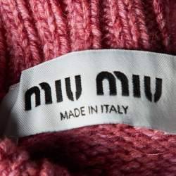 Miu Miu Pink Cashmere Wool Turtleneck Sweater Dress XS