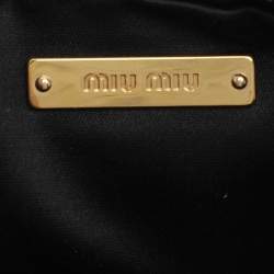 Miu Miu Black Matelasse Leather Zip Crossbody Bag