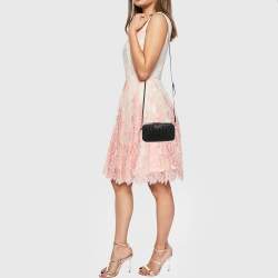 Miu Miu Black Matelasse Leather Zip Crossbody Bag