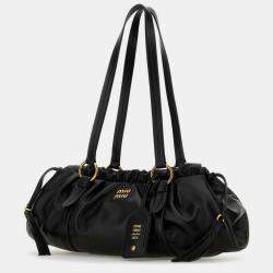 Miu Miu Black Nappa Leather Shoulder Bag