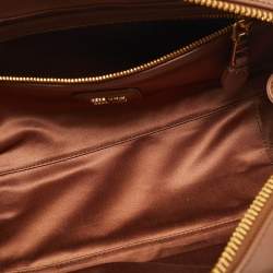 Miu Miu Caramel Matelassé Leather Large Arcadie Satchel