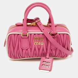 Miu Miu Brown Leather Zip Boston Bag Miu Miu | TLC Miu Miu Brown Leather Zip Boston Bag Miu Miu | TLC