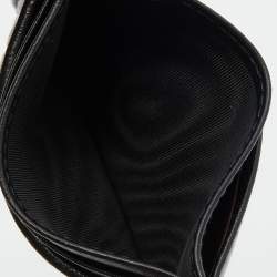 Pre Owned Miu Miu Black Matelassé Leather Card Holder