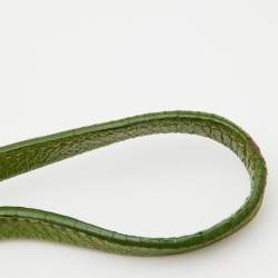 Pre Owned Miu Miu Green Patent Leather Shopper Tote