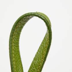 Pre Owned Miu Miu Green Patent Leather Shopper Tote