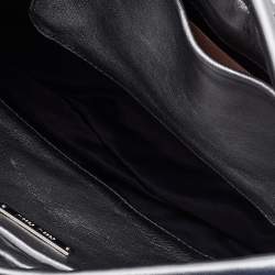 Miu Miu Silver Matelassé Leather Frame Crossbody Bag