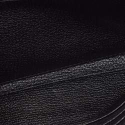 Miu Miu Black/Beige Leather Bow Flap Continental Wallet