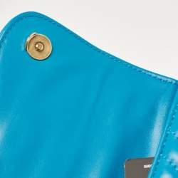 Miu Miu Blue Quilted Leather Chain Shoulder Bag