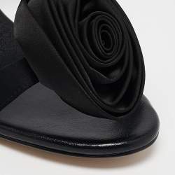 Miu Miu Black Satin Raso Ankle Strap Sandals Size 39