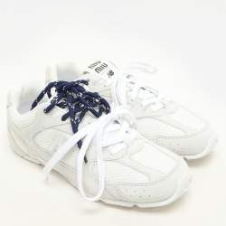 Miu Miu X New Balance Grey/White Suede and Mesh 530 SL Sneakers Size 38
