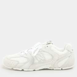 Miu Miu X New Balance Grey/White Suede and Mesh 530 SL Sneakers Size 38