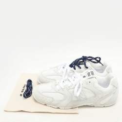 Miu Miu X New Balance Grey/White Suede and Mesh 530 SL Sneakers Size 38