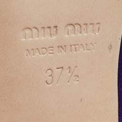 Miu Miu Purple Suede Ankle Length Boots Size 37.5
