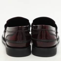 Miu Miu Burgundy Leather Penny Loafers Size 37
