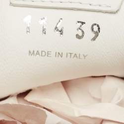 Pre Owned Miu Miu Red Leather and Suede Plume Lace Up Sneakers Size 39