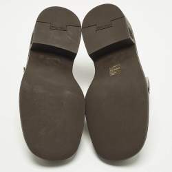 مملوكة مسبقًا حذاء ديربي ميو ميو جلد بني بإبزيم مقاس 37