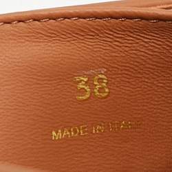 Pre Owned صندل سلايد ميوميو مسطح بتأثير الرافيا المنسوج بيج مقاس 37