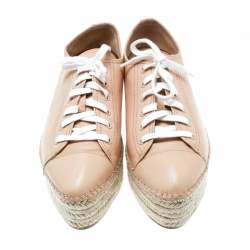 مملوكة مسبقًا حذاء رياضي ميو ميو نعل سميك إسبادريل وردي فاتح مقاس 40