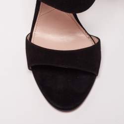 Miu Miu Black Suede Banded Sandals Size 40.5