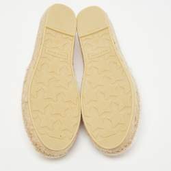 Miu Miu Pink Fabric Flat Espadrilles Size 40