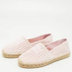 Miu Miu Pink Fabric Flat Espadrilles Size 40