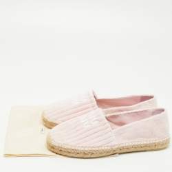 Miu Miu Pink Fabric Flat Espadrilles Size 40