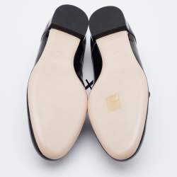 Miu Miu Black Patent Leather Lace Up Derby Size 38.5