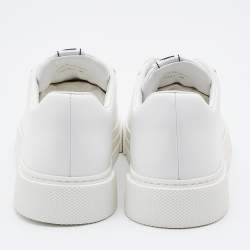 Pre Owned Miu Miu White Leather Lace Up Sneakers Size 38