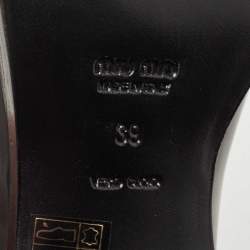 Miu Miu Black Brogue Leather Oxfords Size 39