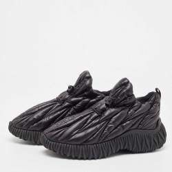 Miu Miu Black Nylon Low Top Sneakers Size 37.5