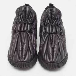 Miu Miu Black Nylon Low Top Sneakers Size 37.5