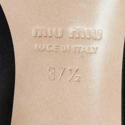 Miu Miu Black Satin and PVC Lazy Jewel Pumps Size 37.5