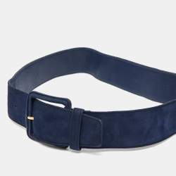 Miu Miu Blue Suede Waist Belt 75CM